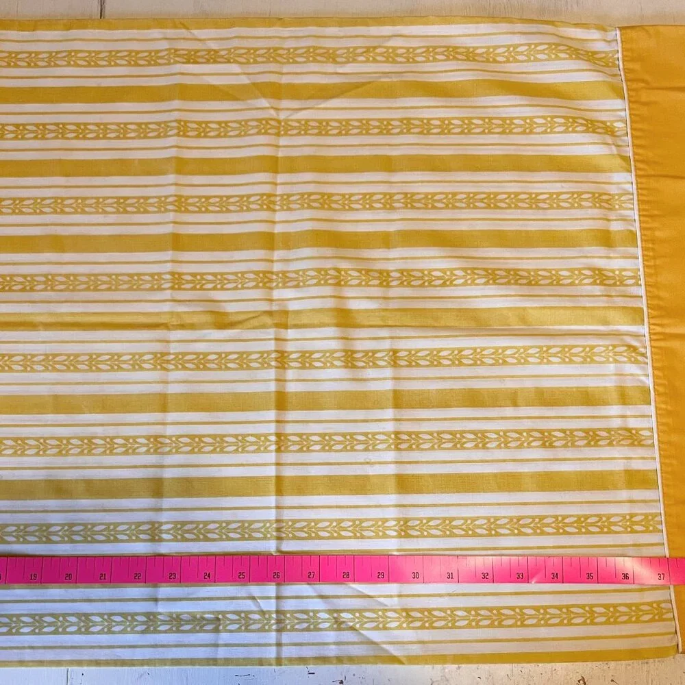 Vintage Harvest Gold‎ Striped Pillowcase by Utica Stevens